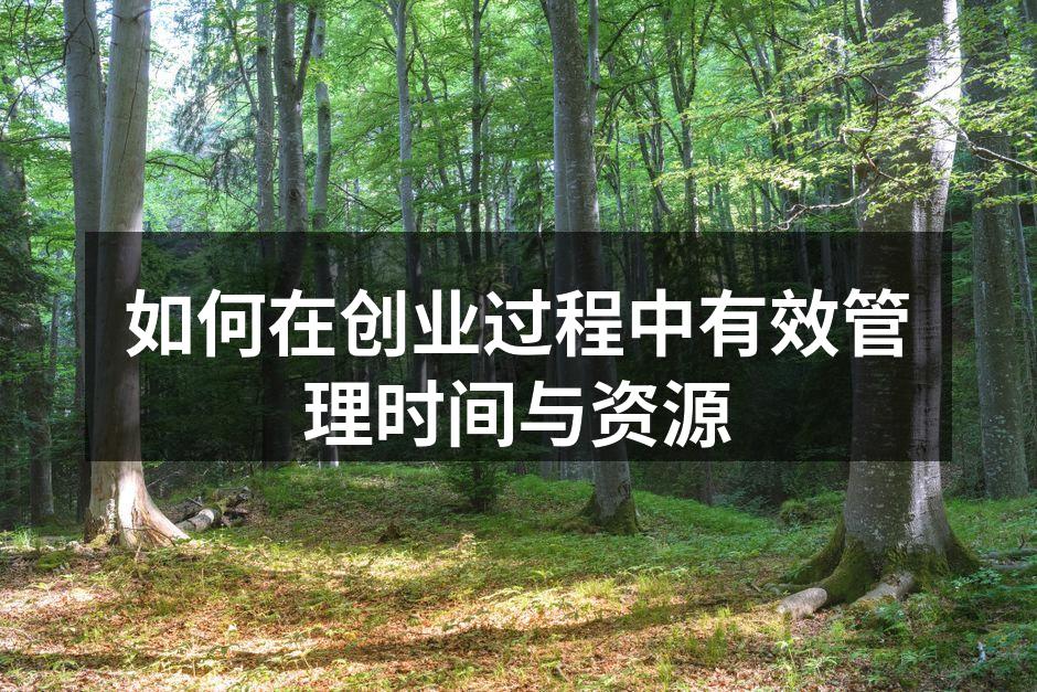 如何在创业过程中有效管理时间与资源